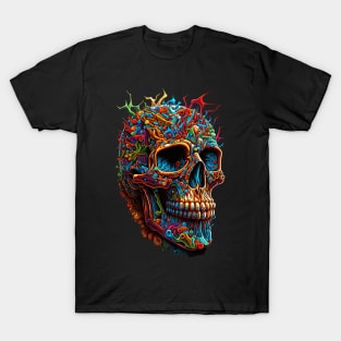 Trippy Skull Designe T-Shirt